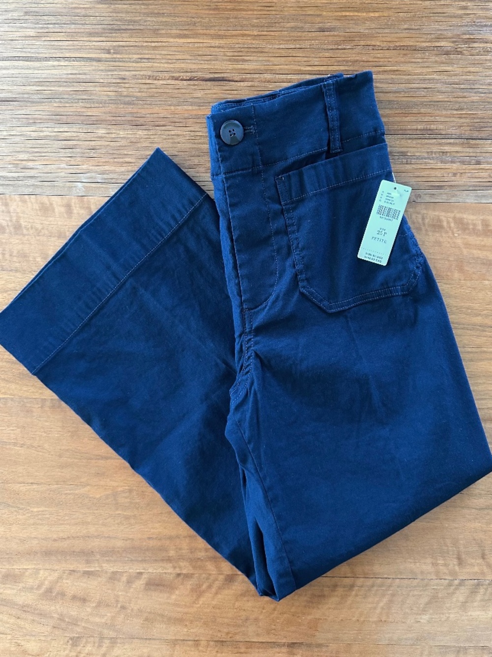 NWT Anthropologie Maeve The Colette Cropped Pants Navy- 25 Petite